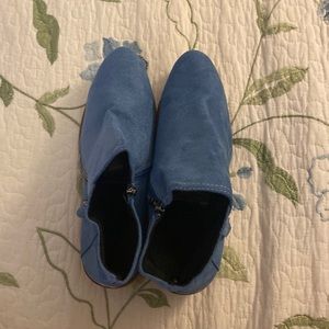 cute blue boots one inch boots